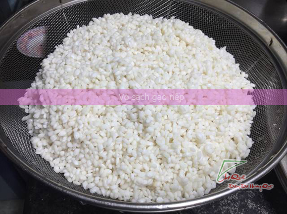 vo sạch gạo để ráo nước 